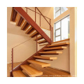 wood floating staircase  designs office made in China customized personalized
